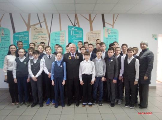 Встреча председателя местного отделения ООО «Союза пенсионеров России» с учащимися   